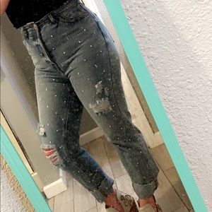 Studded jeans